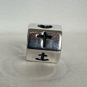 Pandora  Faith Hope Love Heart Anchor Cross Charm #790119